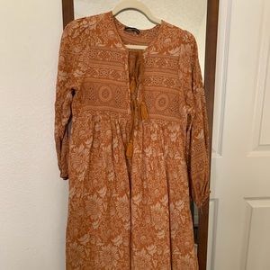 Vintage style boho flowy dress